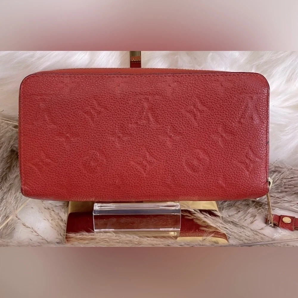 Louis Vuitton Monogram Empreinte Leather Zip Long Wallet